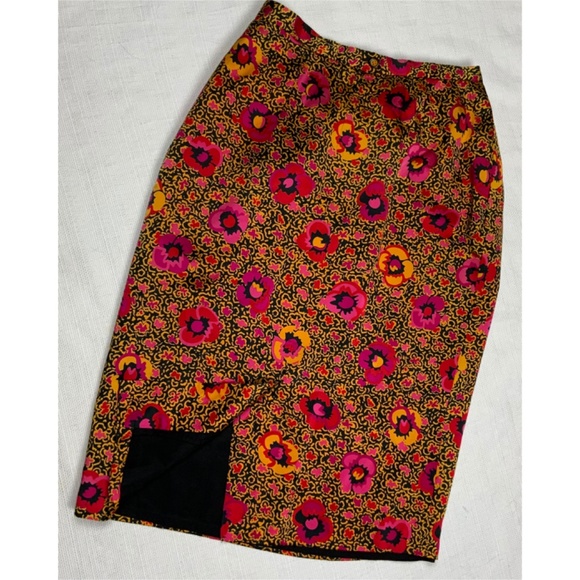 EUC CARLISLE 100% SILK SKIRT SIZE 8 - Picture 3 of 6